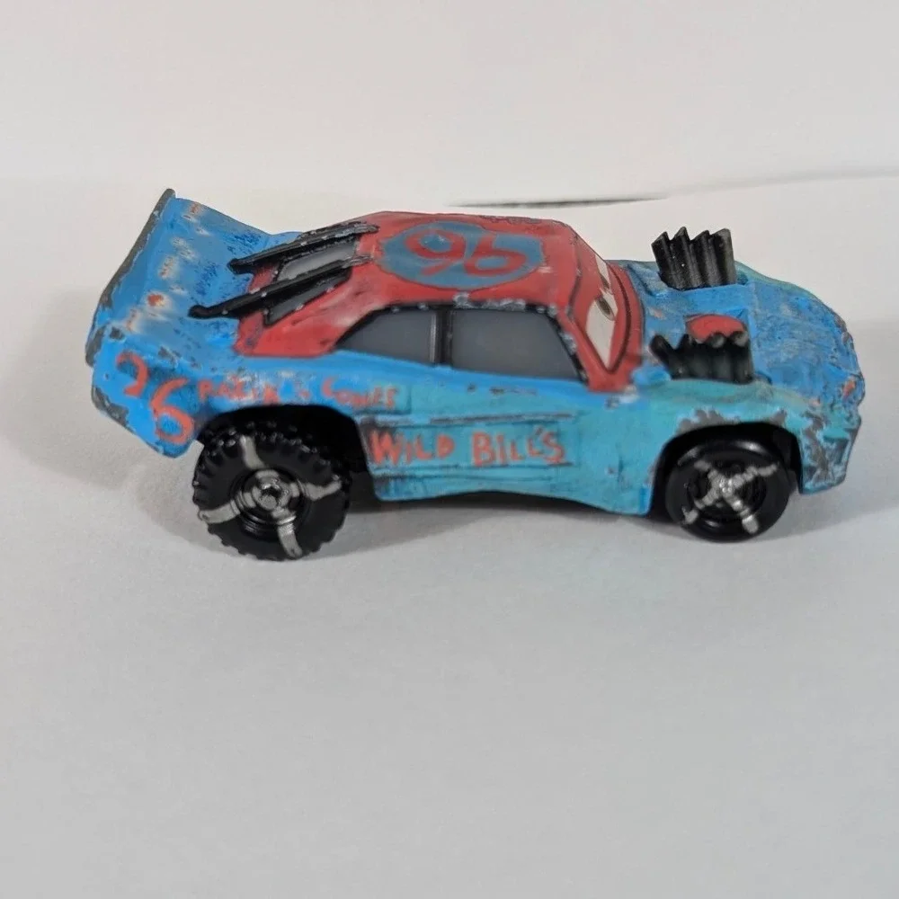 Disney Pixar Cars Mattel Wild Bill Diecast Toy Car Blue Red 96 3358 EAA